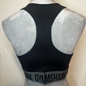 Gymshark Sports Bra Black Logo Band Racerback NWOT Women’s XL